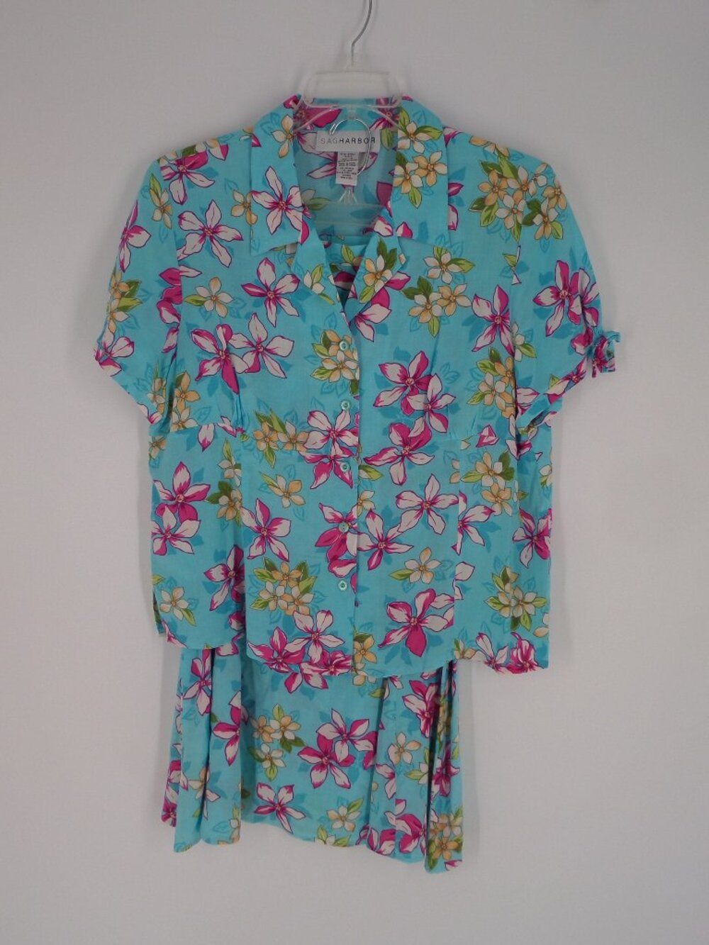 Sag Harbor Woman's Skirt Set Floral Multi Color Size 18